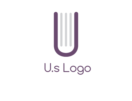 book made of letter U logo