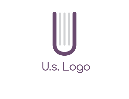 book made of letter U logo