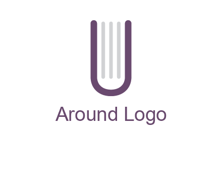 book made of letter U logo