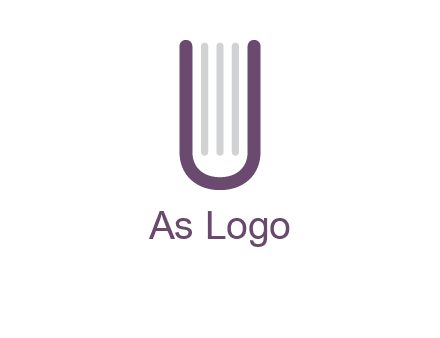 book made of letter U logo