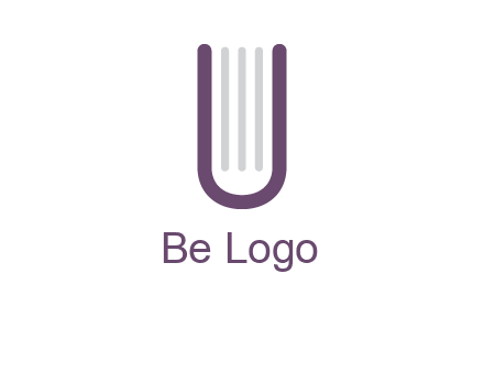 book made of letter U logo