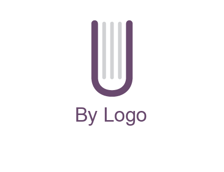 book made of letter U logo