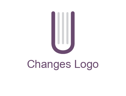 book made of letter U logo