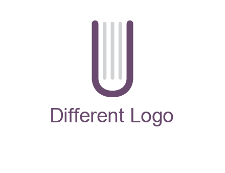 book made of letter U logo