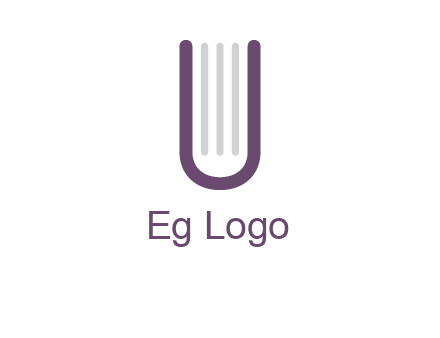 book made of letter U logo