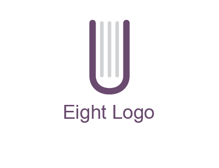 book made of letter U logo