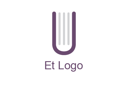 book made of letter U logo