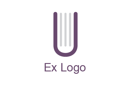 book made of letter U logo