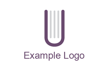 book made of letter U logo