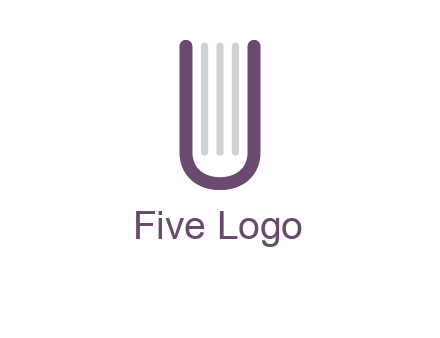 book made of letter U logo