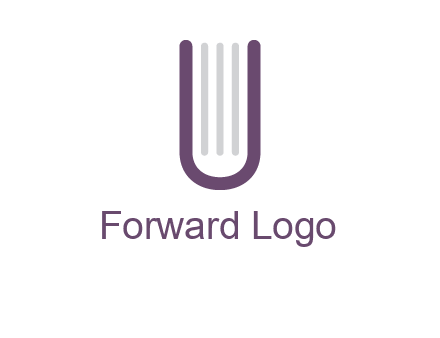 book made of letter U logo