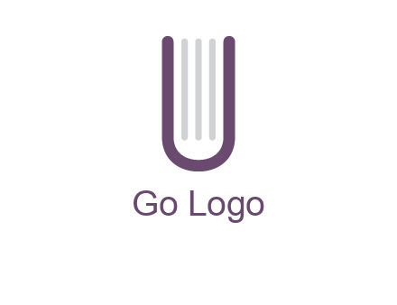 book made of letter U logo