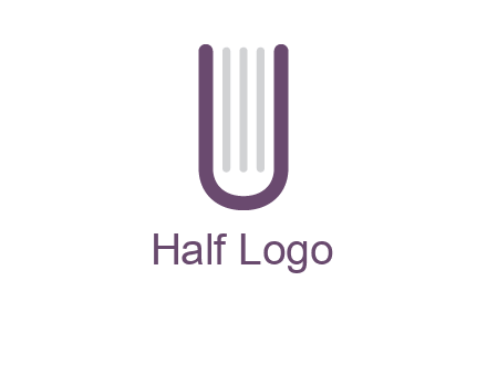 book made of letter U logo