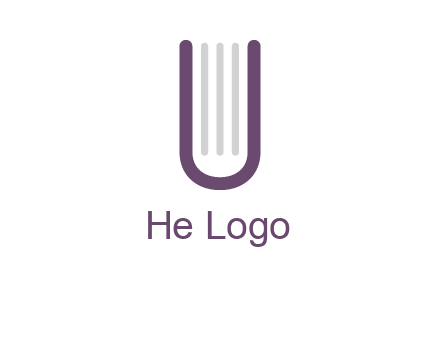 book made of letter U logo