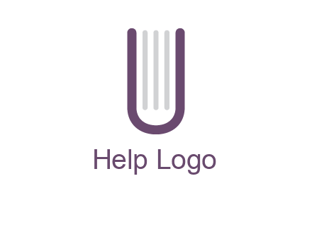 book made of letter U logo
