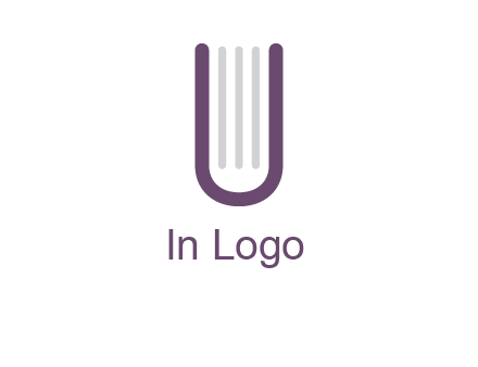book made of letter U logo