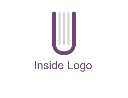 book made of letter U logo