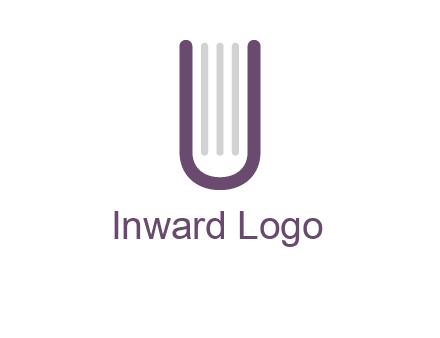 book made of letter U logo