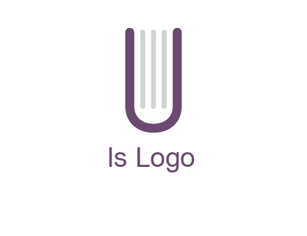 book made of letter U logo