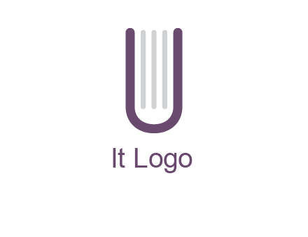 book made of letter U logo