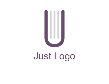book made of letter U logo