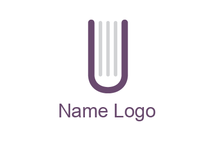 book made of letter U logo
