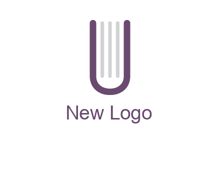 book made of letter U logo
