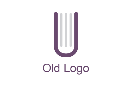book made of letter U logo