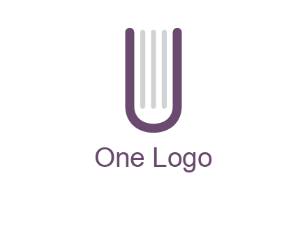 book made of letter U logo