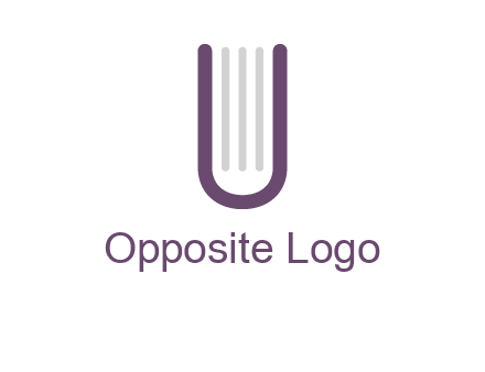 book made of letter U logo