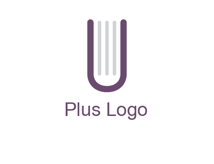 book made of letter U logo