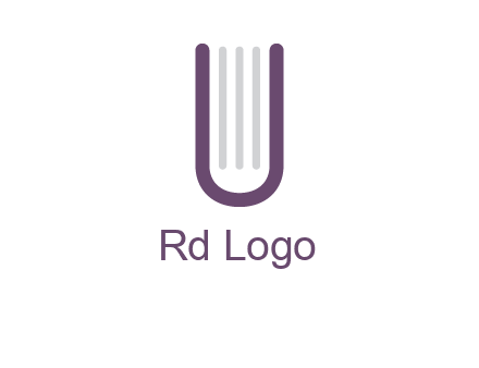 book made of letter U logo