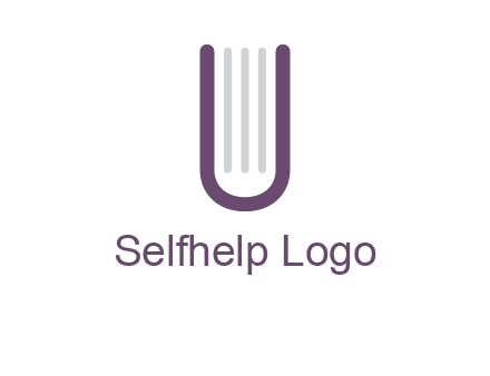 book made of letter U logo