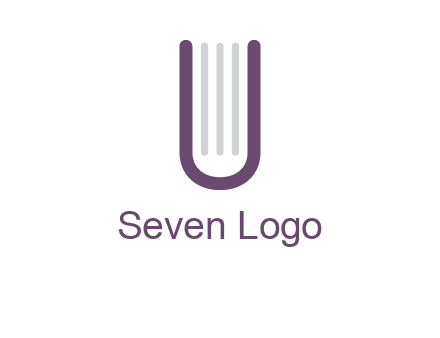 book made of letter U logo