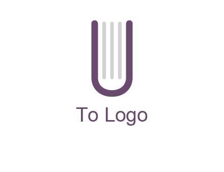 book made of letter U logo