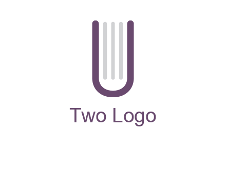 book made of letter U logo