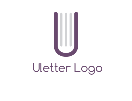 book made of letter U logo
