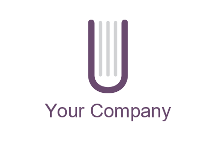 book made of letter U logo