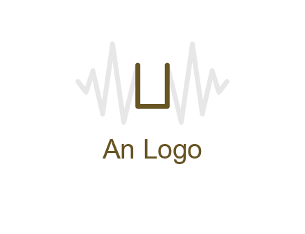 letter U between sound waves logo