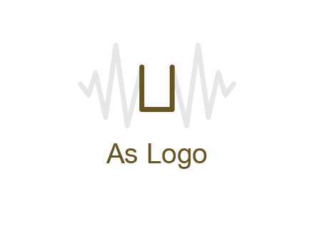letter U between sound waves logo