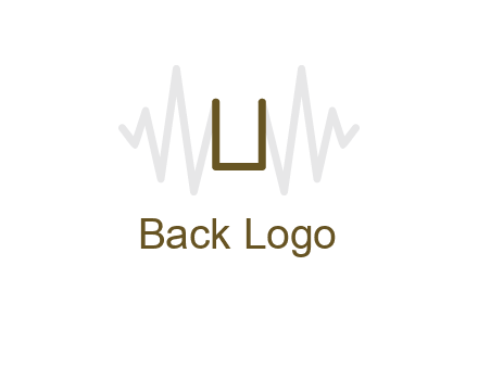 letter U between sound waves logo