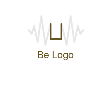 letter U between sound waves logo