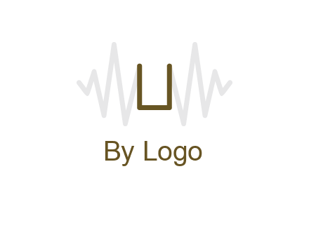 letter U between sound waves logo