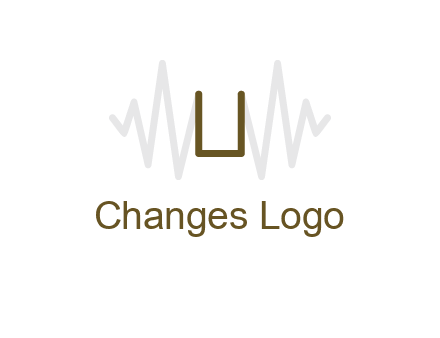letter U between sound waves logo