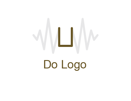 letter U between sound waves logo