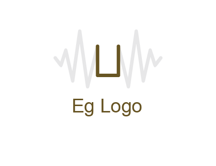 letter U between sound waves logo