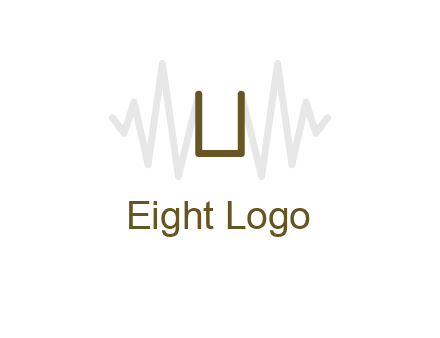 letter U between sound waves logo