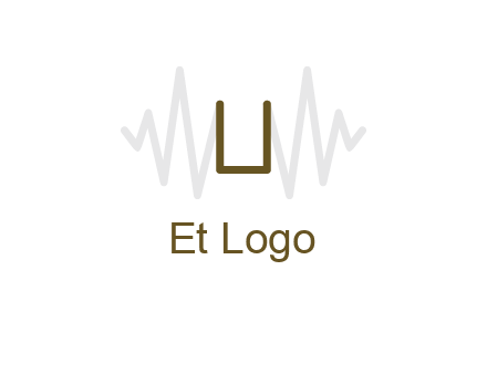 letter U between sound waves logo