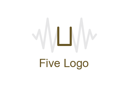 letter U between sound waves logo