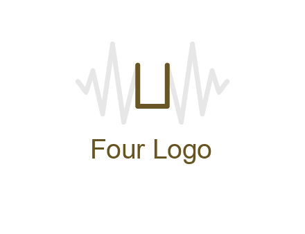 letter U between sound waves logo